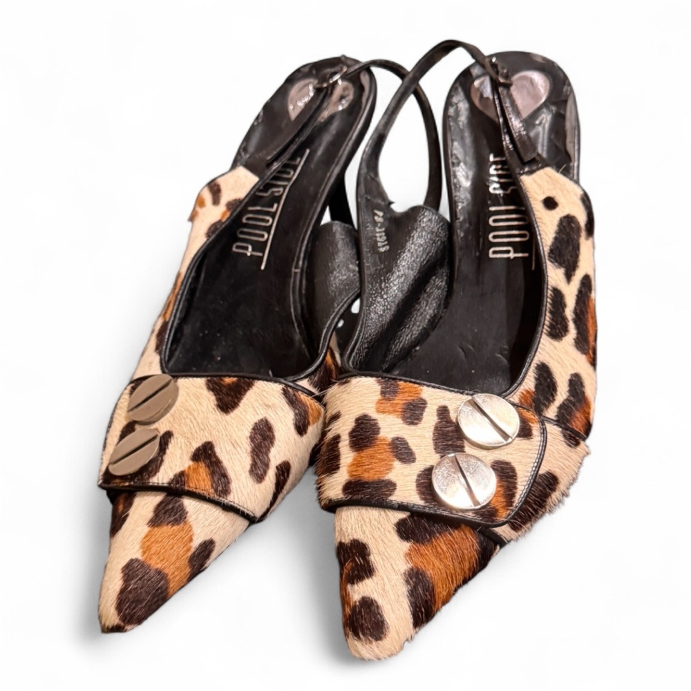 Leopard Print Pointed Flats Joan 24/ US 7